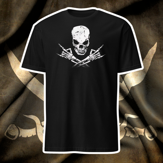 Metal Skull and Crossbones T-Shirt