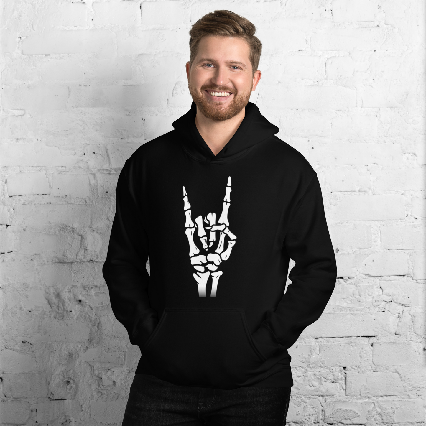 Skeleton Rock Unisex Hoodie