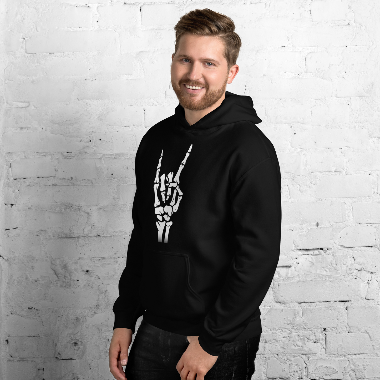 Skeleton Rock Unisex Hoodie